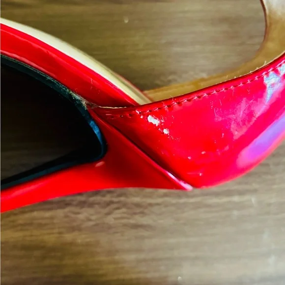 Elegant Women’s Sz 6 Red Patent Leather Heels - Picture 12 of 14
